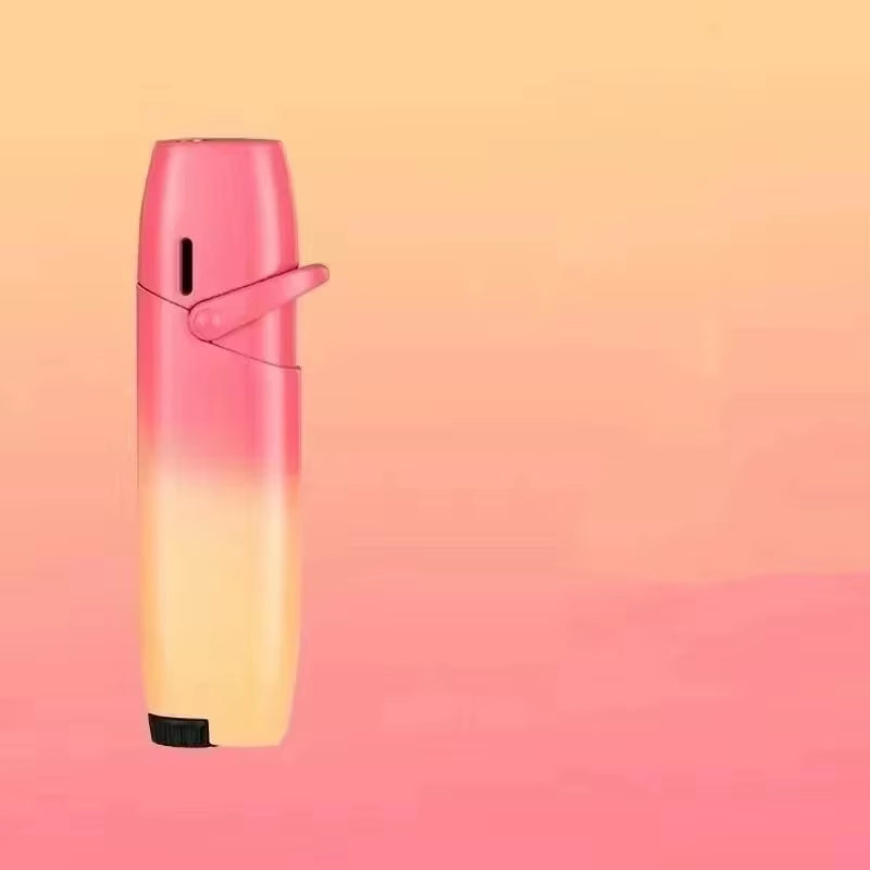 NEW Creative Outdoor Windproof Metal Pink Flame Lighter Arm Ignition Spray Butane Gas Lighter Fashionable Smoking Gift (No Gas)