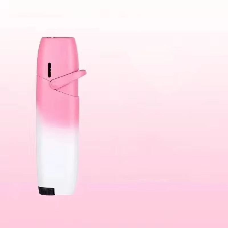 NEW Creative Outdoor Windproof Metal Pink Flame Lighter Arm Ignition Spray Butane Gas Lighter Fashionable Smoking Gift (No Gas)