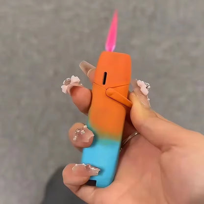 NEW Creative Outdoor Windproof Metal Pink Flame Lighter Arm Ignition Spray Butane Gas Lighter Fashionable Smoking Gift (No Gas)