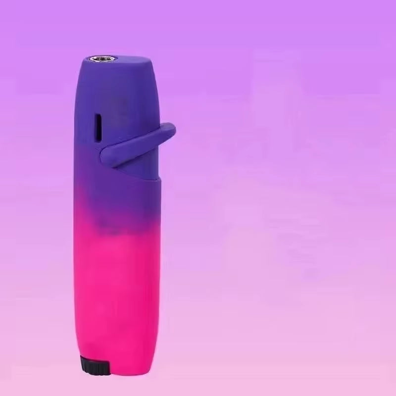 NEW Creative Outdoor Windproof Metal Pink Flame Lighter Arm Ignition Spray Butane Gas Lighter Fashionable Smoking Gift (No Gas)