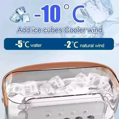 Portable Humidifier Fan Three in One, Mini USB Air Conditioning Fan, LED Night Light, Water Mist, Home Fun Air Cooler Humidifier