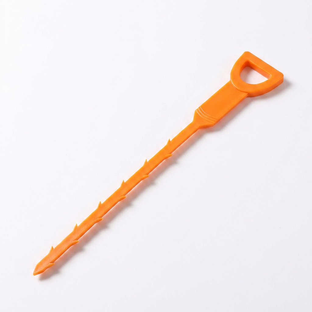 Drain hair clog remover, single strip